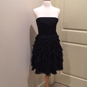 NWT back strapless ruffle mini cocktail dress